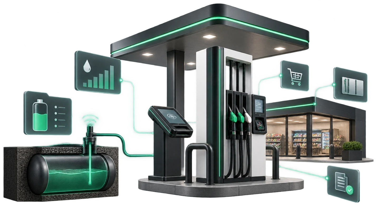 Petrol Expert administrează pompele, stocurile și magazinul stației
